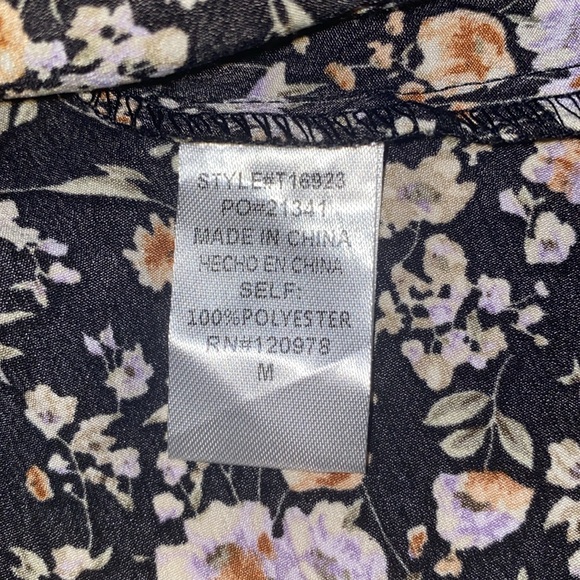 Entro Boho Floral Babydoll Peasant Blouse - Picture 14 of 15